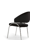 Ruby Modern & Contemporary Style Chair Made With Metal & Steel Legs In Black Color Black Primary Living Space Contemporary Plush Metal