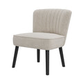 Shellback Chair In White White Boucle,Polyester
