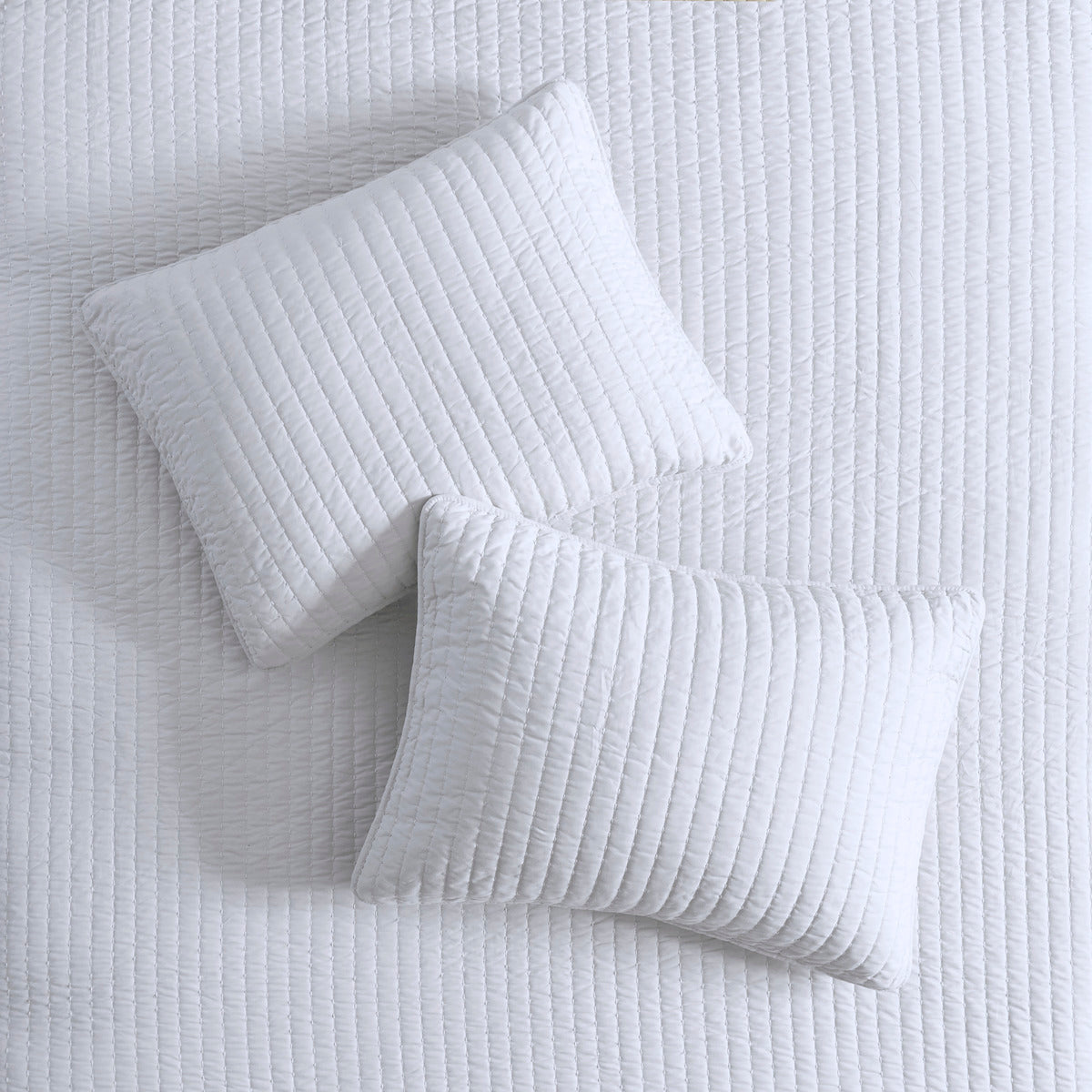 3 Piece Quilt Set White King Cal King King White Cotton