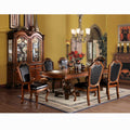Black And Cherry Side Chair With Trim Set Of 2 Solid Black Brown Dining Room Foam Side Chair Solid Back Set Of 2 Faux Leather