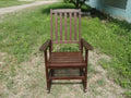 Acacia Indoor Rocking Chair, Outdoor Solid Wood Patio Furniture Style Brown Brown Acacia Wood