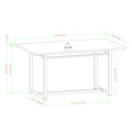 Modern Industrial Metal And Wood 10015 Inch Rectangle Dining Table Rustic Oak Oak Mdf Mdf