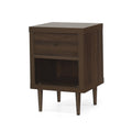 1 Drawer Nightstand Walnut Mdf