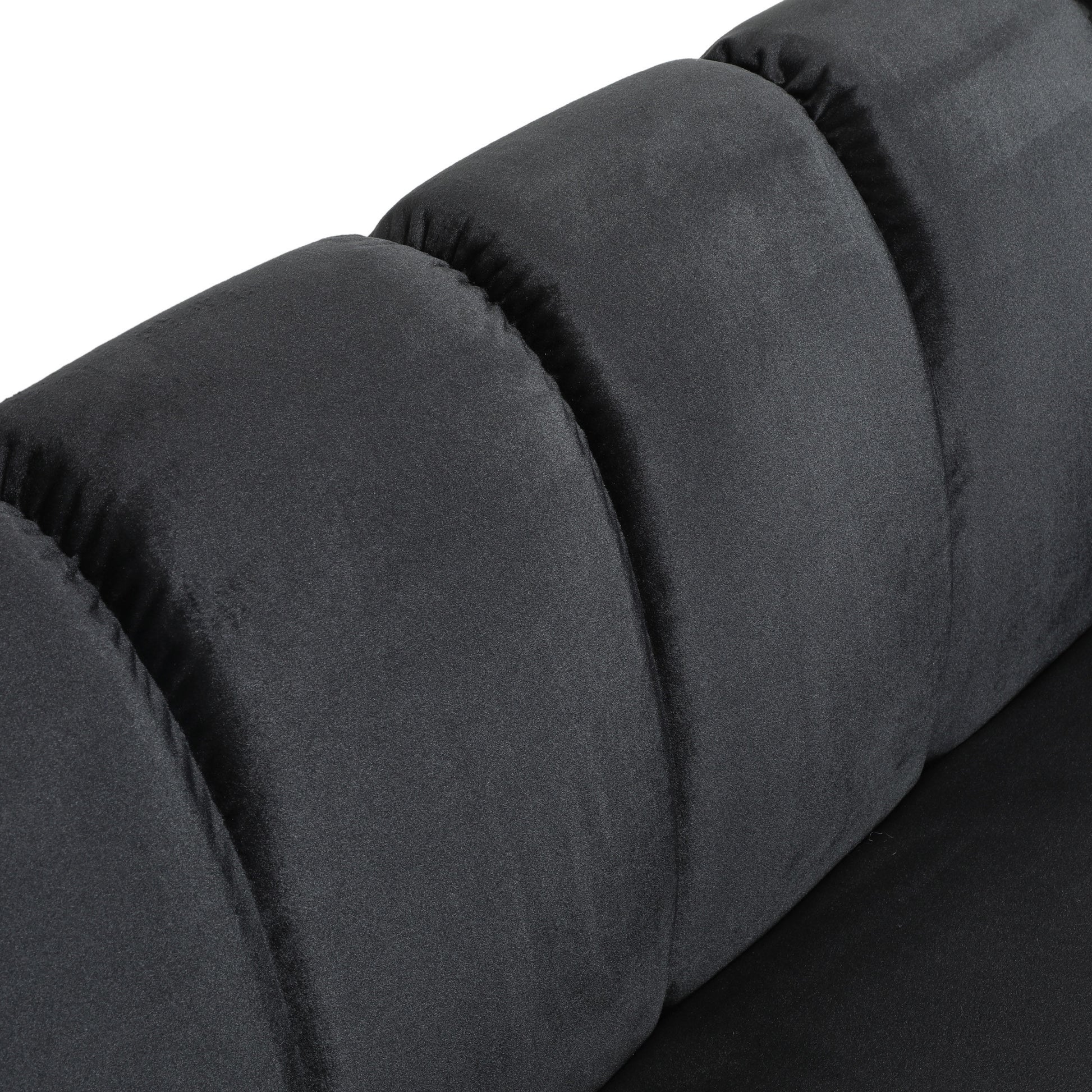 Miranda Velvet 3 Seater Sofa Black Velvet