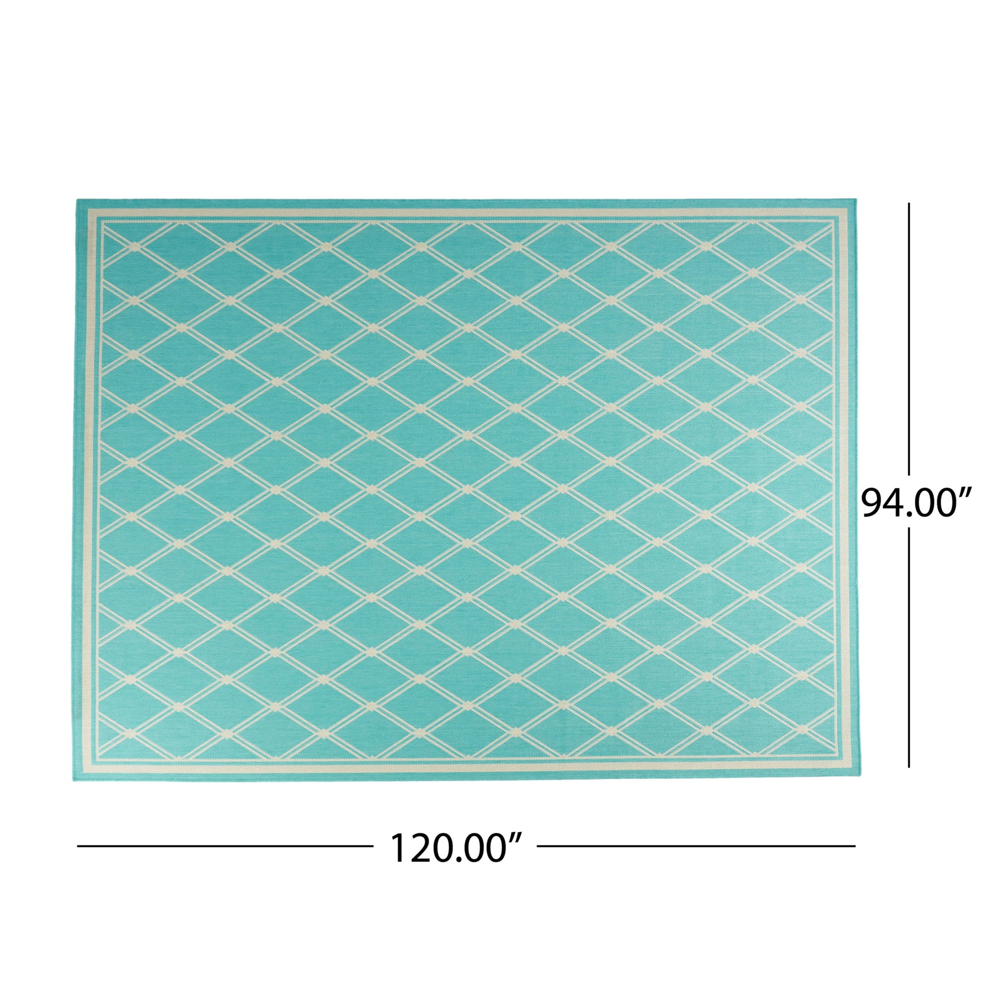 5092G 7'10"X10' Rug Teal Polypropylene