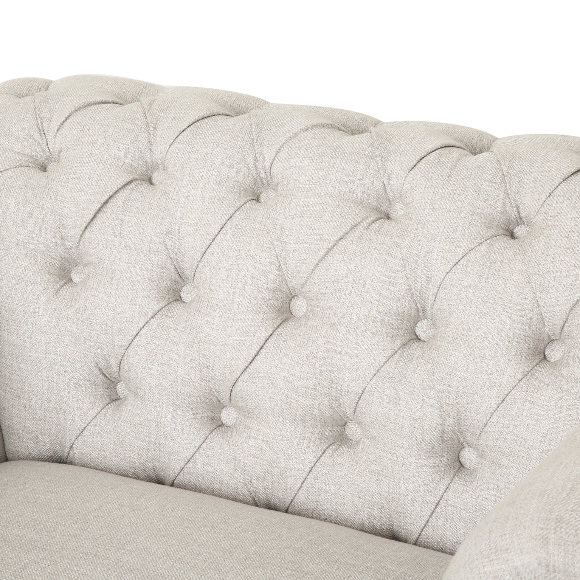 Chaise Lounge Beige Fabric
