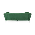 Mirod Comfy 3 Seat Sofa With Metal Legs, Modern For Living Room And Study Emerald Velvet 3 Seat