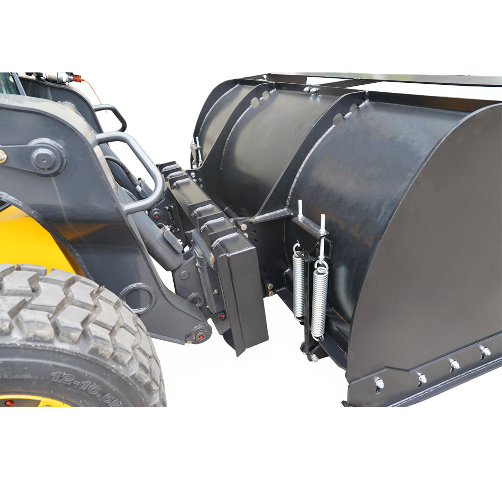 Skid Steer Attachment Trip Edge Snow Pusher For Clean Snow Or Job Sit Clean Up Black Steel