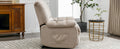 Massage Recliner Chair Electric Power Lift Recliner Chairs With Heat, Vibration, Side Pocket For Living Room Bedroom, Beige Beige Velvet