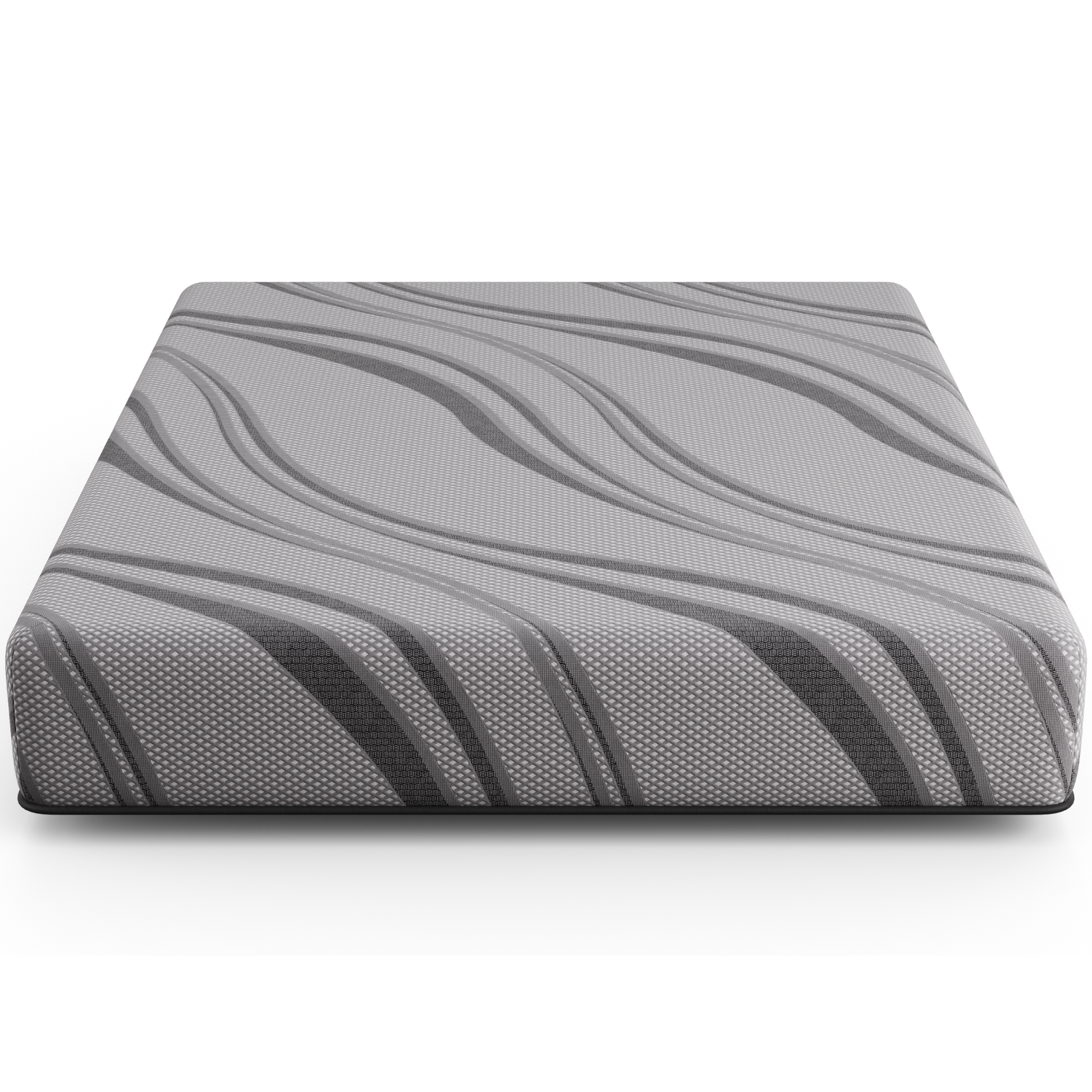 Bib: Nl 10" Pro Gel Foam Medium Queen Gray Memory Foam Fabric Queen