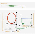 Pawhut 3 Piece Dog Agility Training Equipment Set, Dog Obstacle Course With Adjustable Height Jumping Ring And Hurdle, Spray Water Tube, Carry Bag, Whistle, White White Plastic