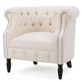 Akira Club Chair Beige Fabric