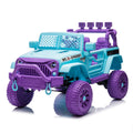 24V Kids Ride On Car W Parents Remote Control,400W Motor,Four Wheel Suspension,Adjustable Speed,Usb,Mp3,Music,Bluetooth,Large Display Screen,Power Display,Portable Handle,Safety Belt For Kids Aged 3 . Purple 50 99 Lbs Polypropylene