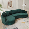 122.04 Inch Oversized Sectional Sofa, Modern Couch With Chaise, Comfy Sofa Couch With Left Facing Chaise,Corduroy Sofa Green Green Corduroy 3 Seat