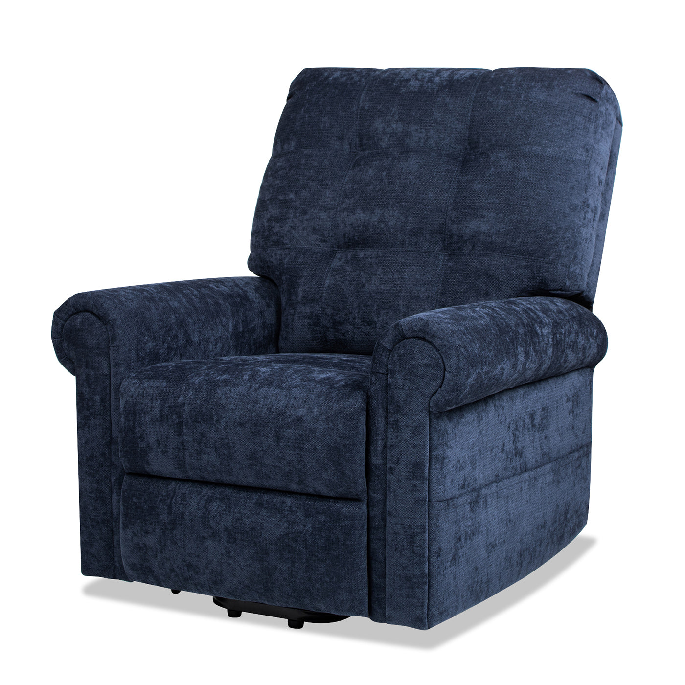 Irwin 36" Power Lift Recliner Chair, Dusk Navy Blue Chenille Navy Blue Foam Chenille