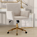 Ts Office Chair 1Pc Creamy White Creamy White Corduroy