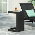 Cape Coral Alu C Shaped Table Grey Black Aluminium
