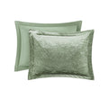 4 Pcs Velvet Comforter Set With Throw Pillow Twin Twin Xl Twin Green Polyester