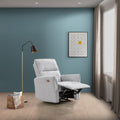 Asheville Grey Suede Recliner Chair Light Gray Suede Cushion Back Push Button Suede