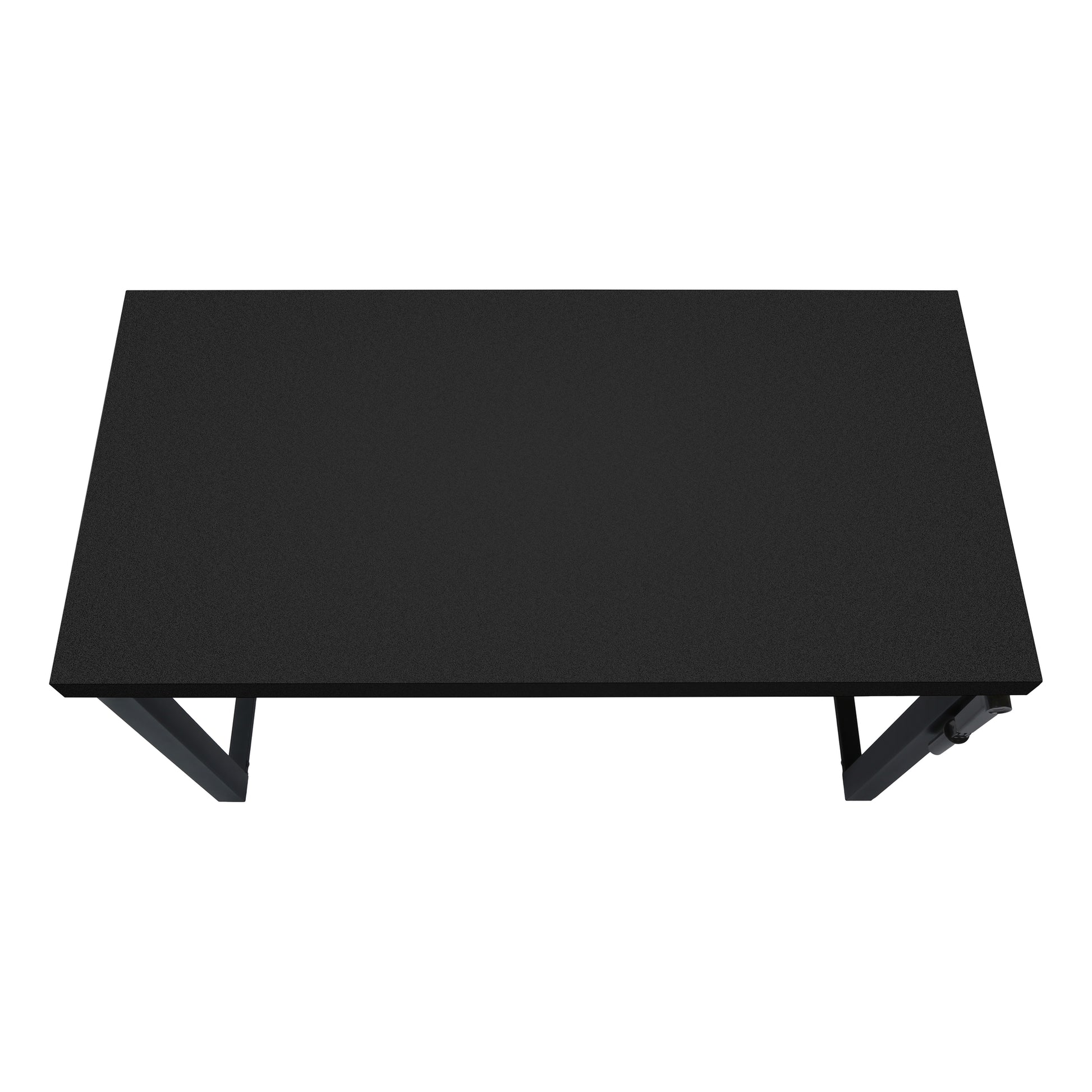 Computer Desk, Home Office, Standing, Adjustable, 48"L, Work, Laptop, Black Laminate, Black Metal, Contemporary, Modern Black Particle Board