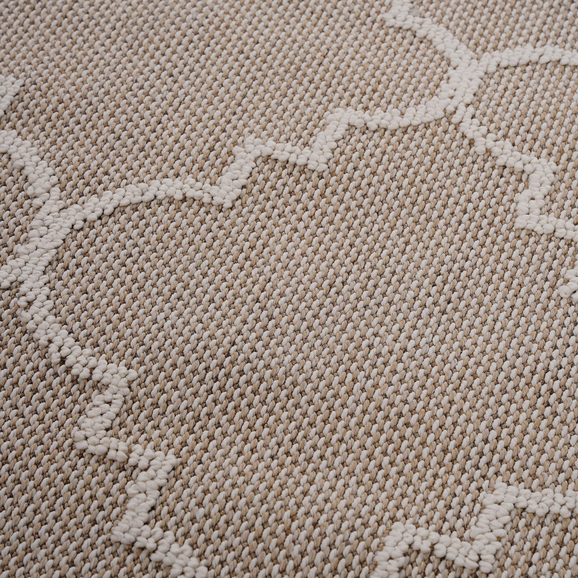 4X6 Ivory Trellis Indoor Outdoor Area Rug Ivory Polypropylene