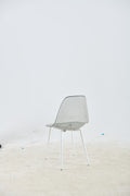 Dining Chair,Set Of 4,Metal Leg,Plastic Seat,Transparent Grey Grey Iron Plastic