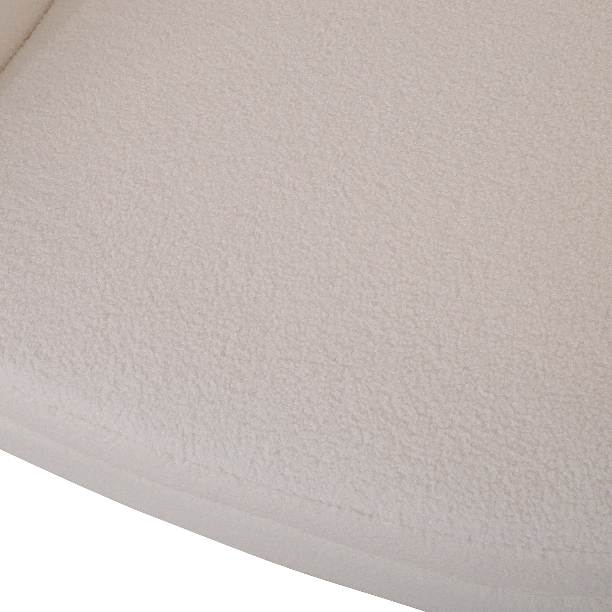 Mid Century Accent Chair, Ivory White, Modern Retro Club Chair, Birch Frame, Upholstered Teddy Wool Fabric, Single Sofa Armchair For Small Spaces, Living Room, Bedroom, Reading Corner, Balcony,Office Ivory White Espresso Primary Living Space