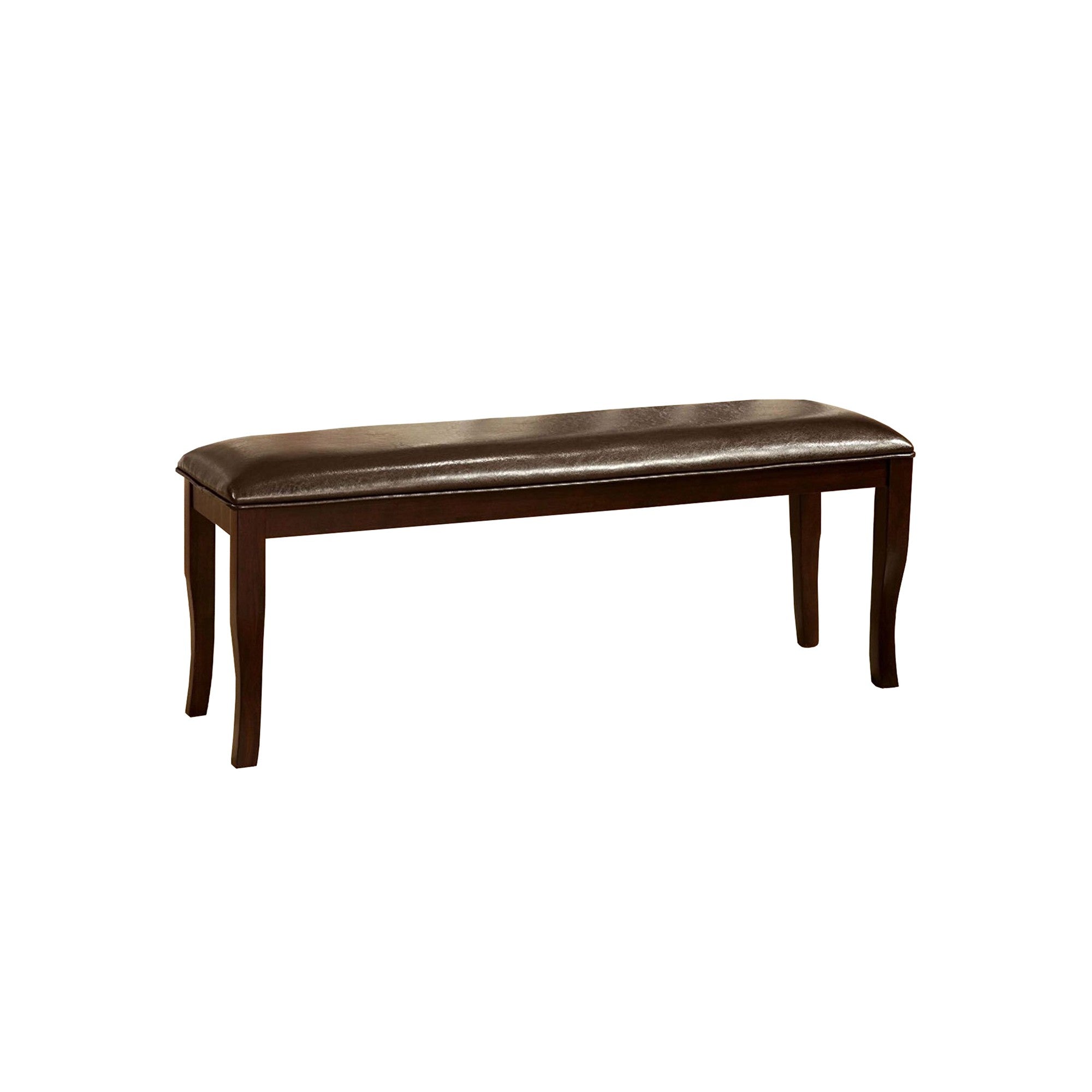 Woodside Ii Transitional Bench, Espresso Brown Wood