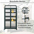 62Inch Height Wood Large Greenhouse Balcony Portable Cold Frame With Wheels And Adjustable Shelves For Outdoor Indoor Use, Forest Green Green Casual Wood Solid Wood