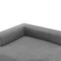 Corner Frame For Oversized Modular U Shaped Sectional Sofa,Luxury Boucle Floor Couch Set,Convertible Sleeper Couch,Spacious Foam Filled Sofa Bed For Living Room Gray Boucle 1 Seat