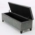 Glouster Storage Ottoman V2 Dark Grey Pu