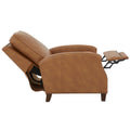 Jack Saddle Faux Leather Push Back Recliner Brown Foam Faux Leather