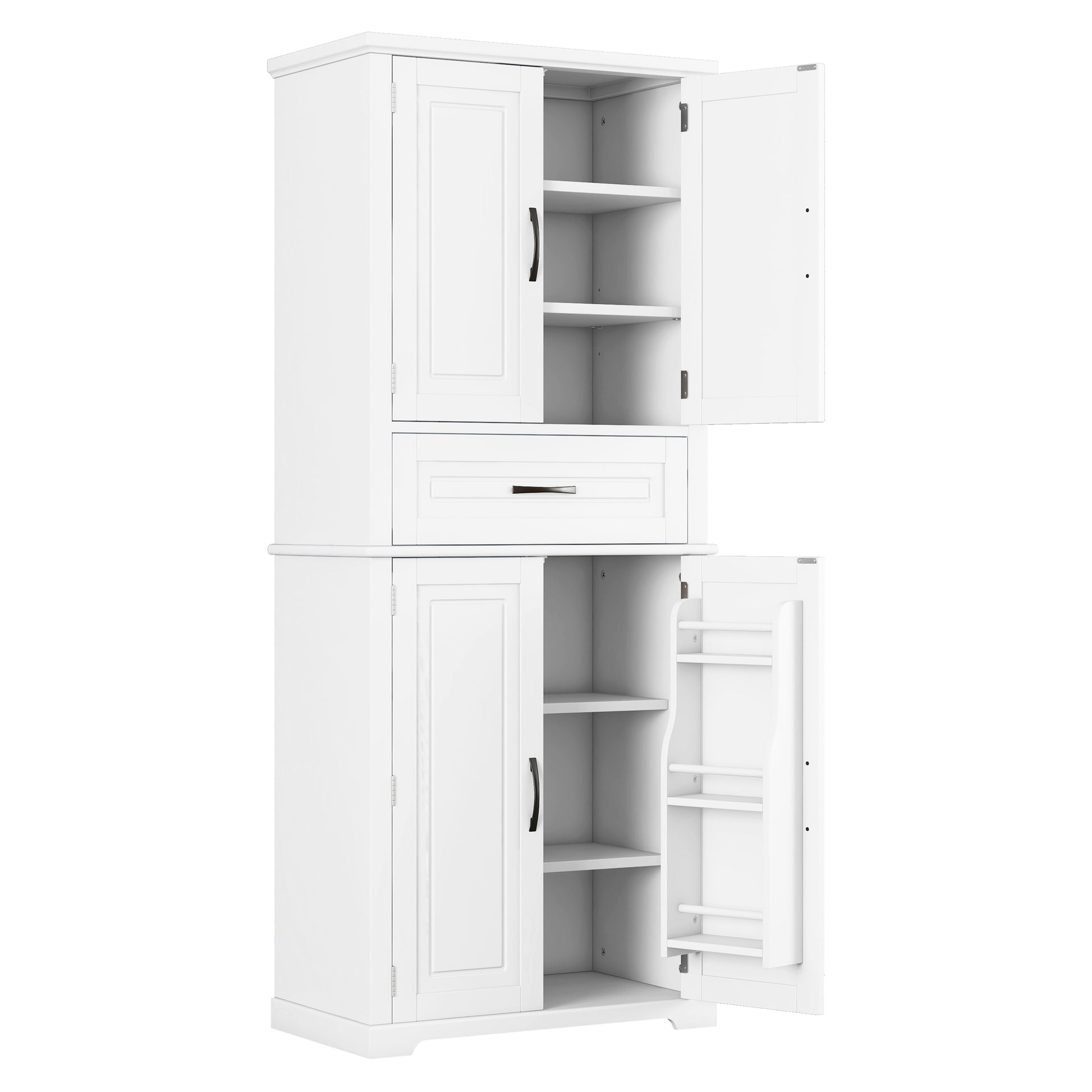 Bathroom Storage Cabinet With Multi Functional Storage Space, Drawer With Slide Rails, Adjustable Shelf, White White Mdf
