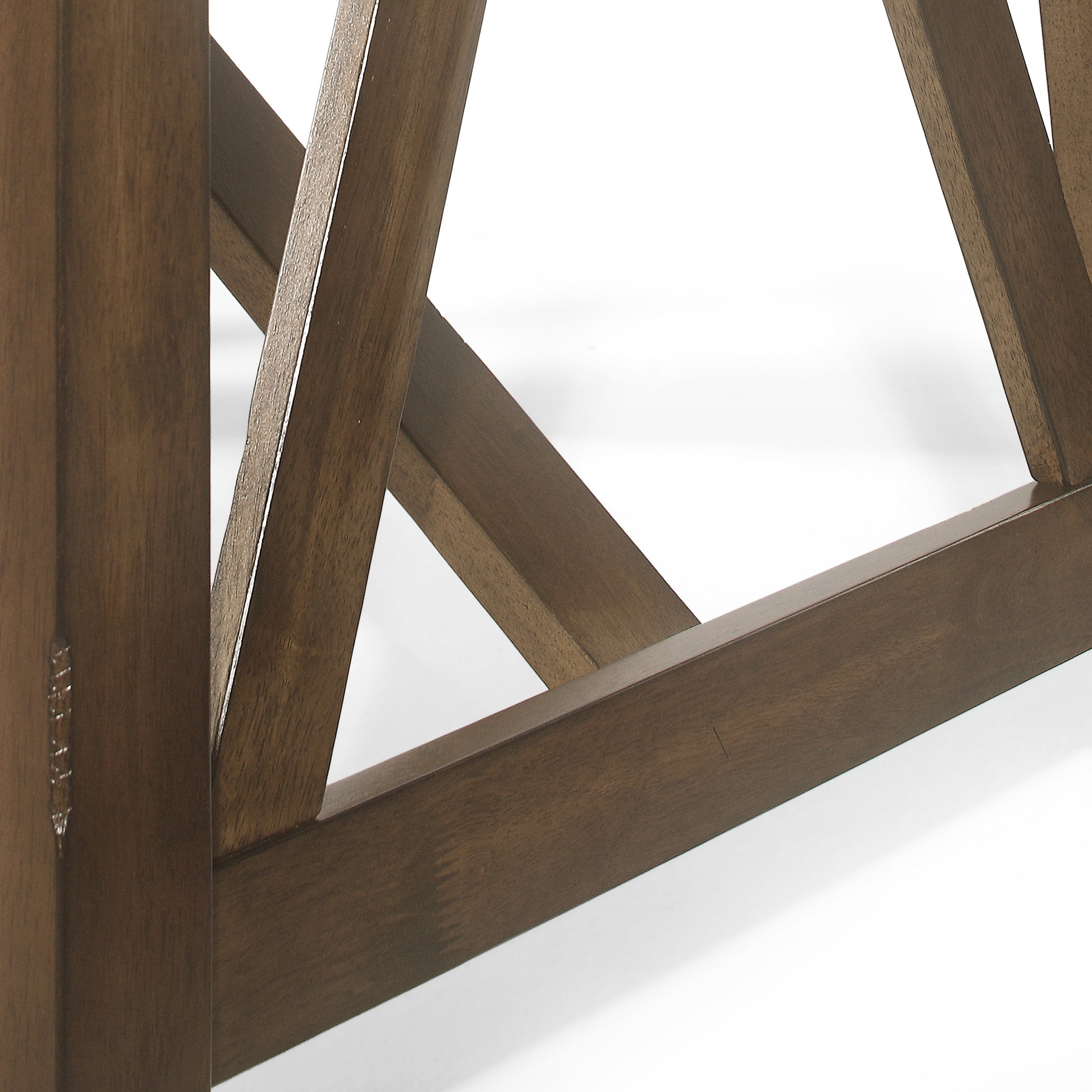 Dining Table Antique Brown Solid Wood Mdf