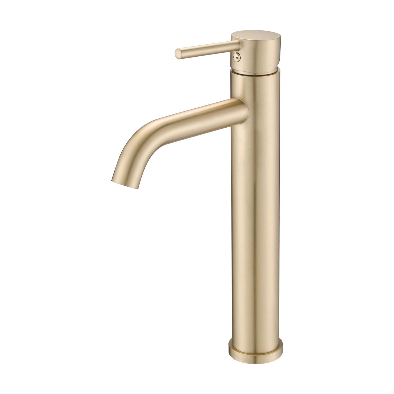 Bathroom Modern Tall Faucets Single Handle One Hole Lavatory Bathroom Sink Faucet Brushed Gold Cartridge Valve Bathroom 1 Hole Faucets Stainless Steel