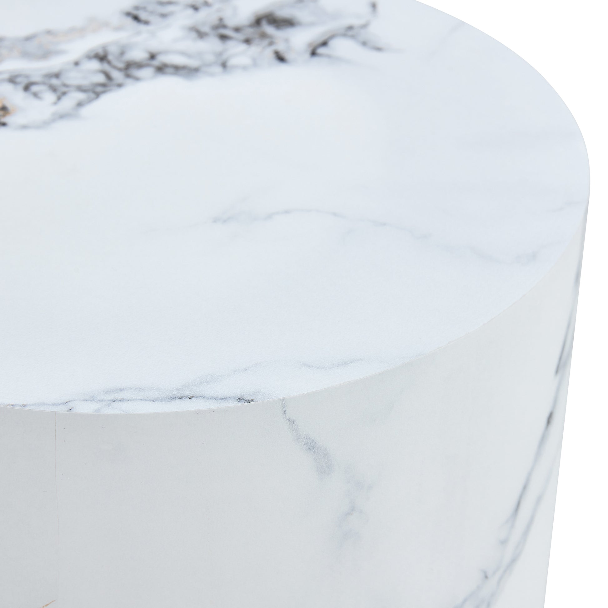 The Cylindrical Table With Its Patterned Design Can Be Easily Integrated Into A Variety Of Interior Styles, From Coffee Tables To Small Dining Tables, Workbenches Or Makeshift Writing Desks. White Mdf