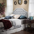 Earlton Headboard Full Light Grey Fabric