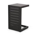 Cape Coral Alu C Shaped Table Grey Black Aluminium