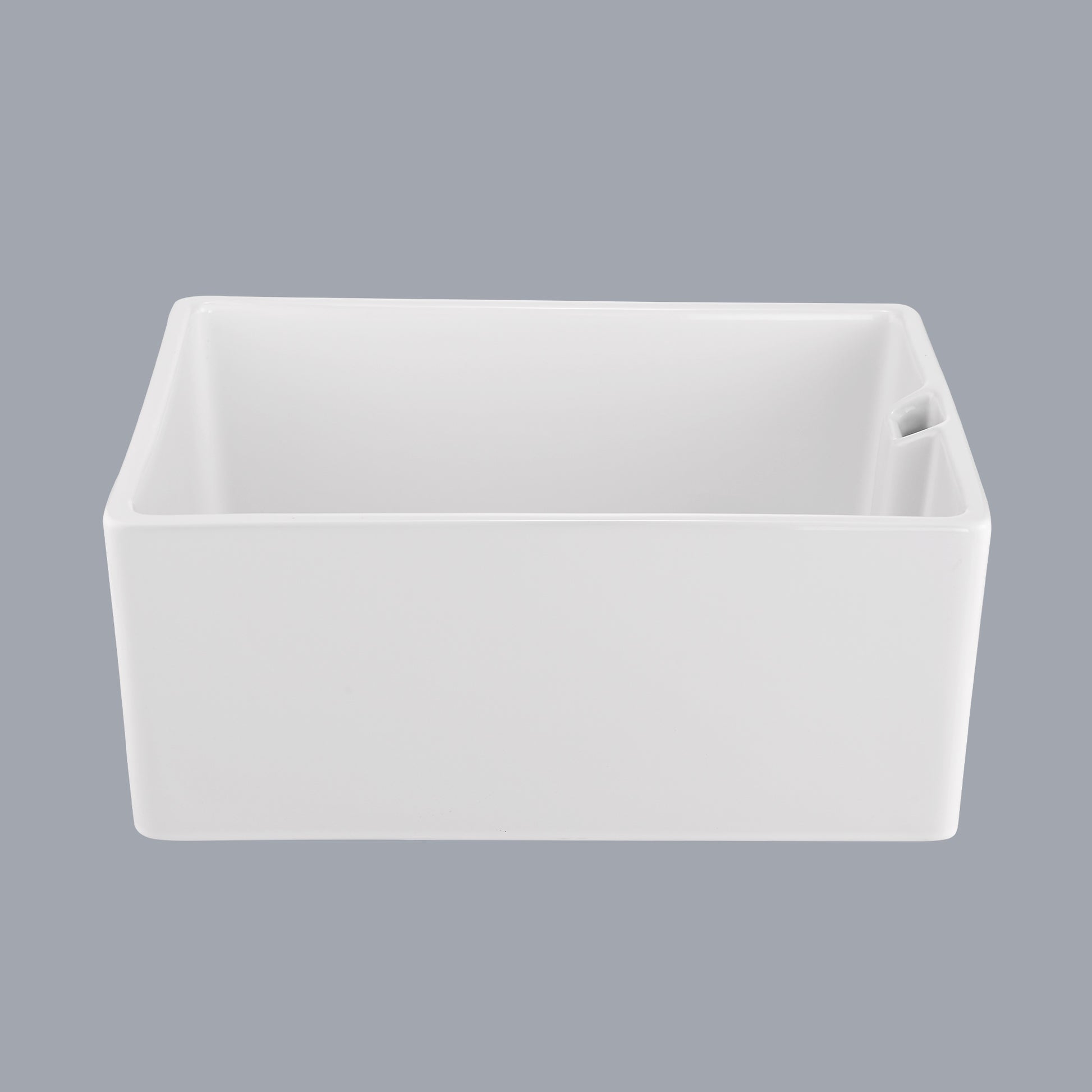 23.6" L X 18" W White Ceramic Single Bowl Kitchen Sink White Ceramic