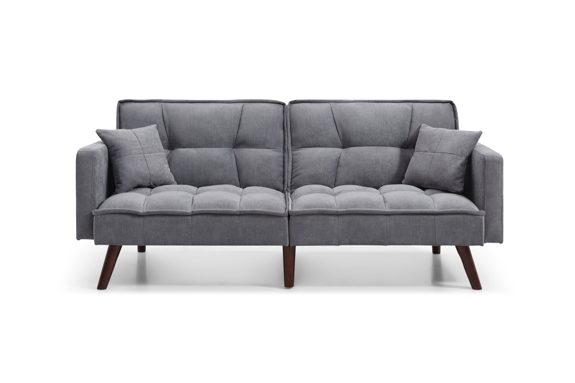 Sofa Bed Sleeper, Large Size, Usb Charging Port, Chenille Fabric Folding Futon Recliner For Living Room Furniture Apartment Bedroom Office Small Spaces Dark Gray Brown Chenille Wood Primary Living Space Medium Soft Tufted Back Modern Rubberwood Square