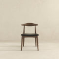 Destiny Black Pu Dining Chairs Set Of 2 Black,Dark Brown Brown Pu Leather,Solid Wood