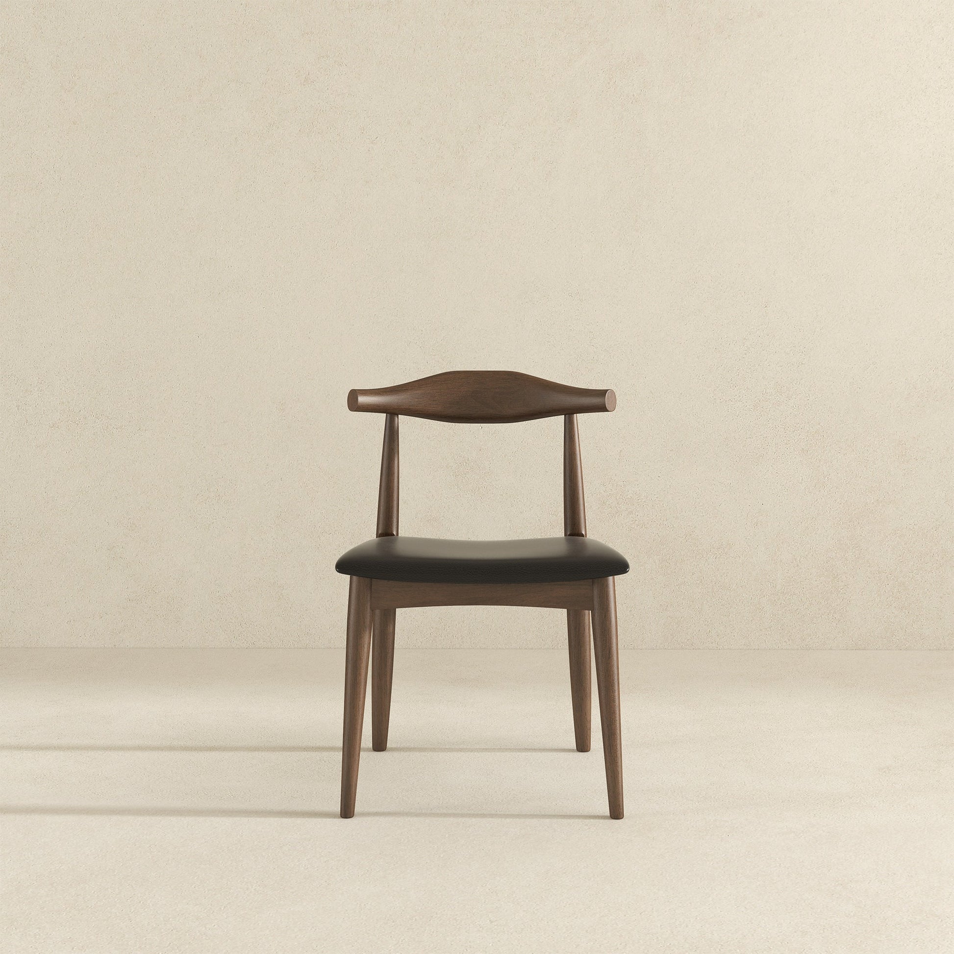 Destiny Black Pu Dining Chairs Set Of 2 Black,Dark Brown Brown Pu Leather,Solid Wood
