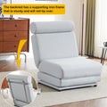 Single Sofa Chair Foldable Single Sofa Bed With Pillow,Portable Foldable Sofa Bed,Leisure Sofa Chair,Easy To Store,Made Ofand Wearable Linen Light Grey Blue Primary Living Space Modern Foam Linen