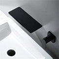 Waterfall Bathroom Sink Faucet Matte Black Brass