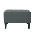 Ottoman Dark Gray Fabric