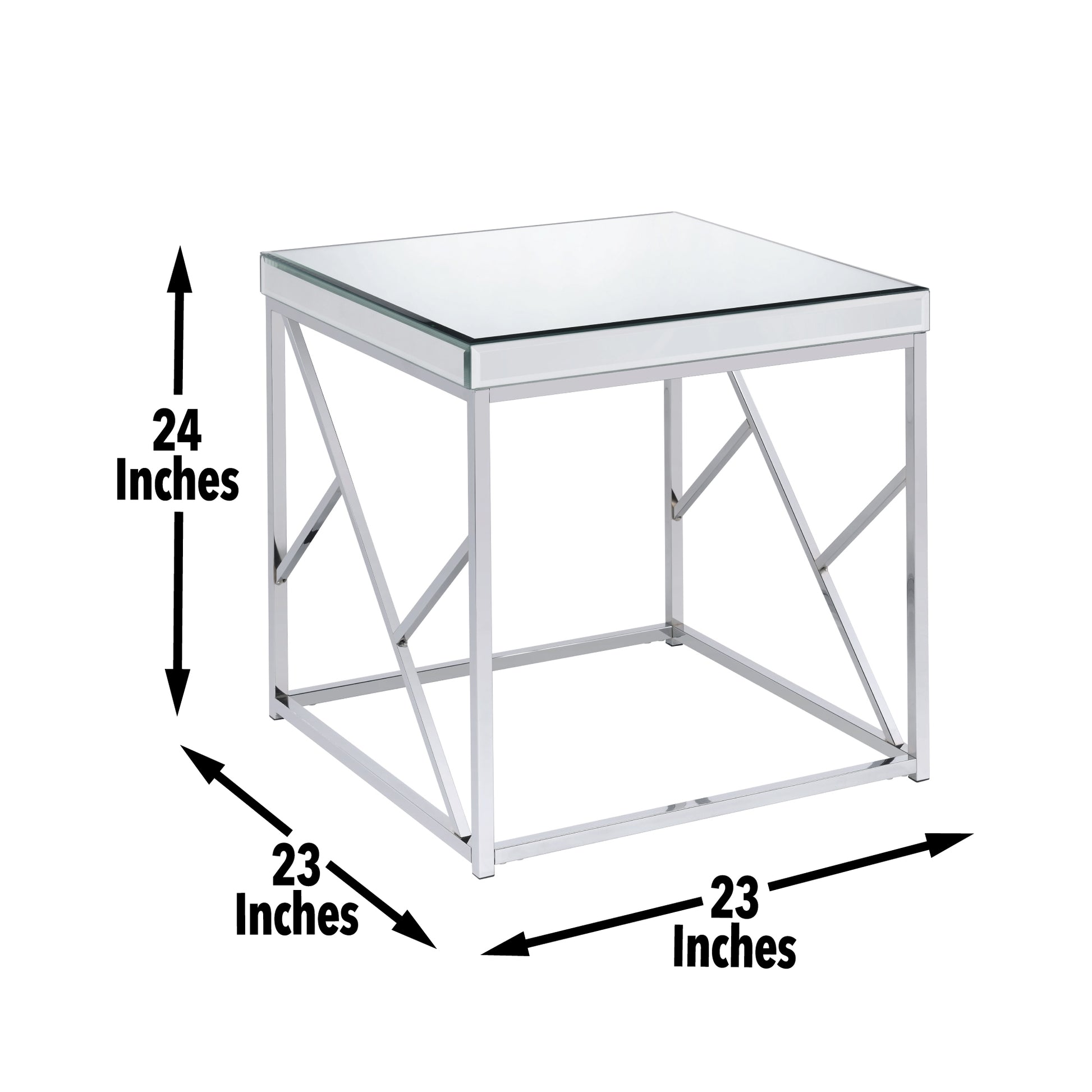 Evelyn 3 Piece Table Set Chrome Chrome Iron