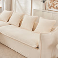 Sofa Deep Seat Sofa 3 Seater For Living Room Oversized Comfy Sofa L Shape Sofa Couch With Chaise Home Furniture Sleeper Sectional Sofa For Apartment, Office Left Hand Facing Beige Foam 3 Seat