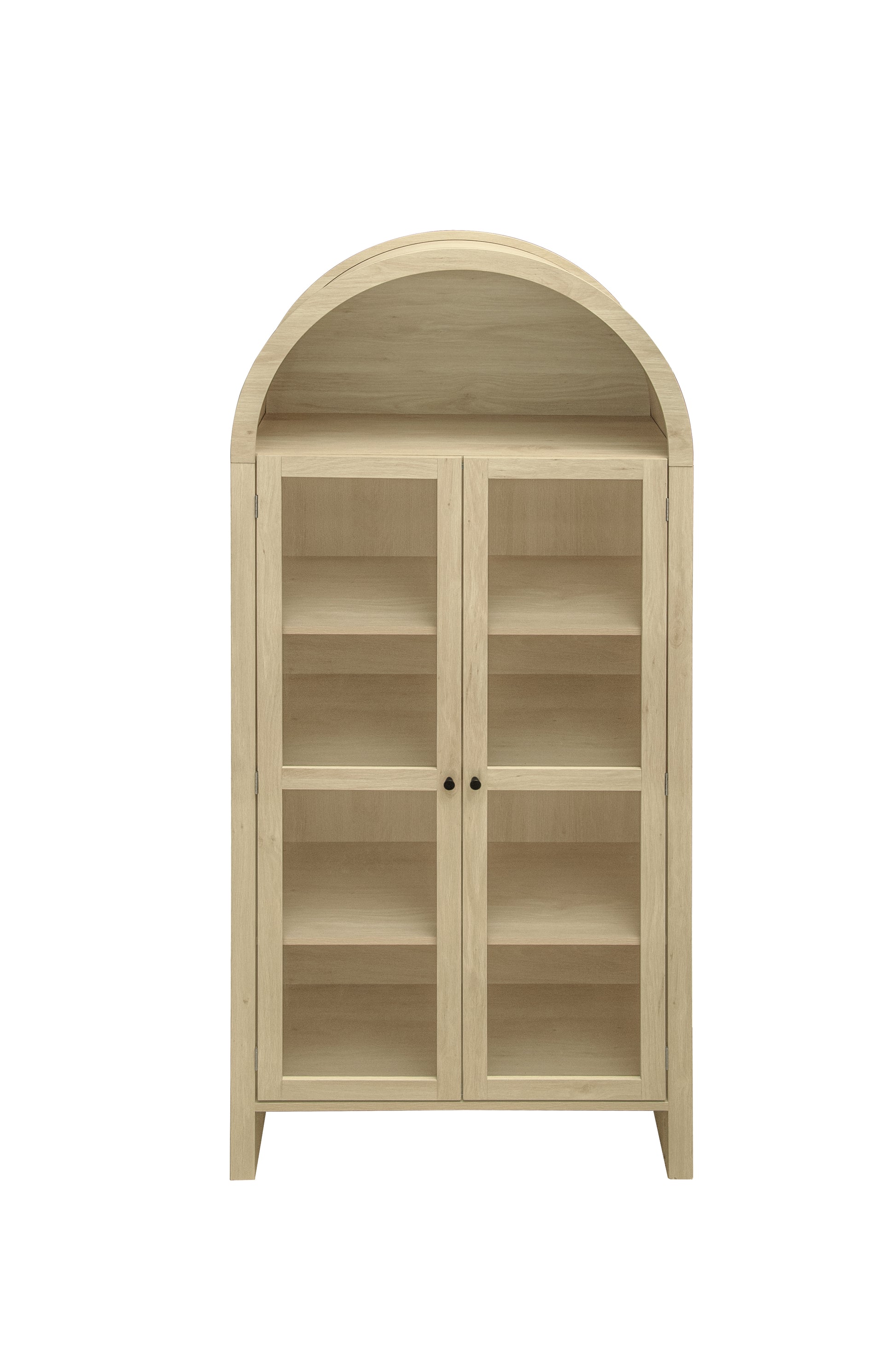 70.28" Tall Arched Kitchen Pantry, Modern Farmhouse Wood Kitchen Storage Cabinets ,Arched Storage Display Cabinet With Adjustable Shelves, Versatile Cupboard For Kitchen, Dining Room, Living Room