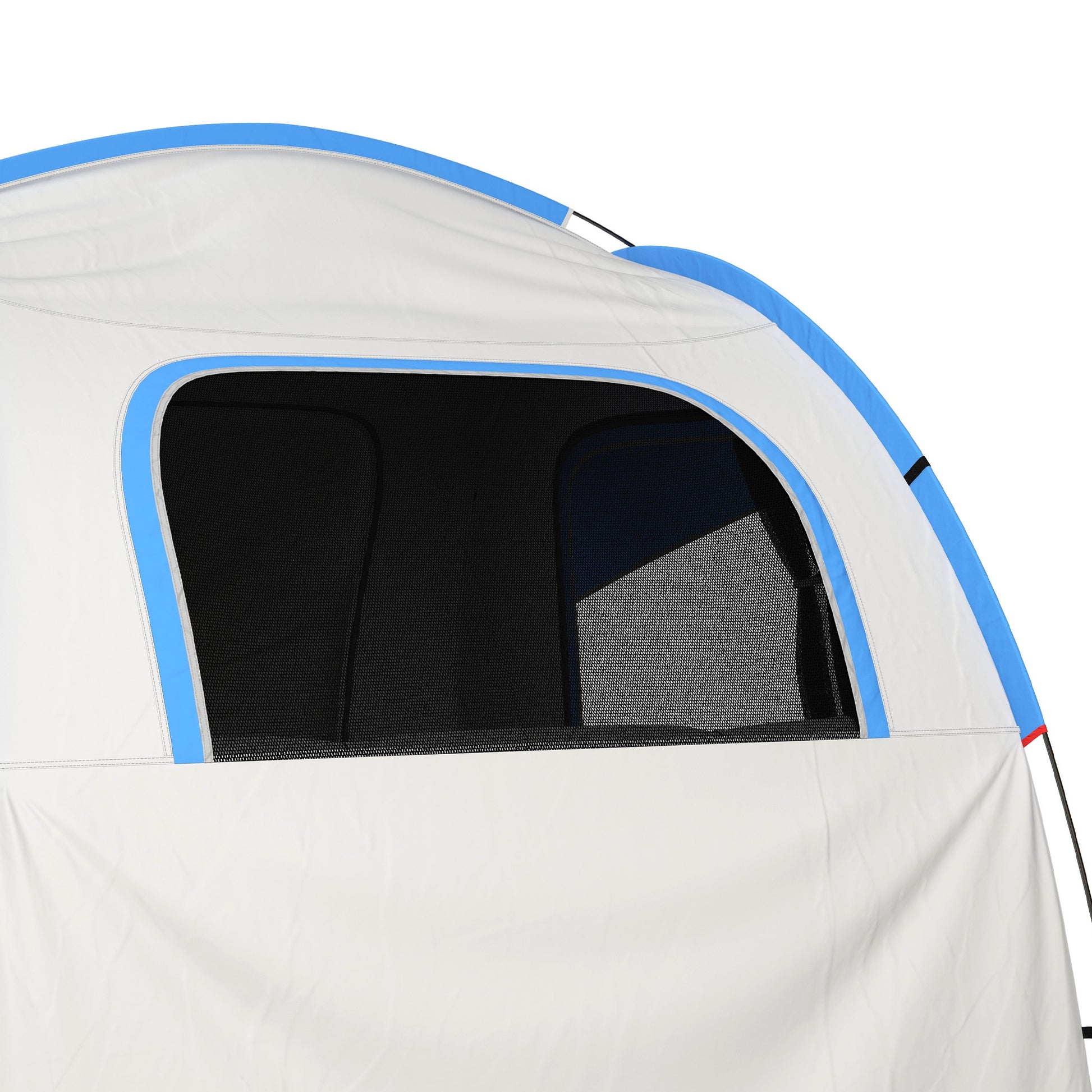 Outsunny Suv Tent, 2000Mm Waterproof Truck Tent With 3 Doors And Mesh Window, For 5 6 Person Camping Outdoor Travel, 7.5' L X 6.9' W X 6.9' H, Gray And Blue Grey Blue Polyester