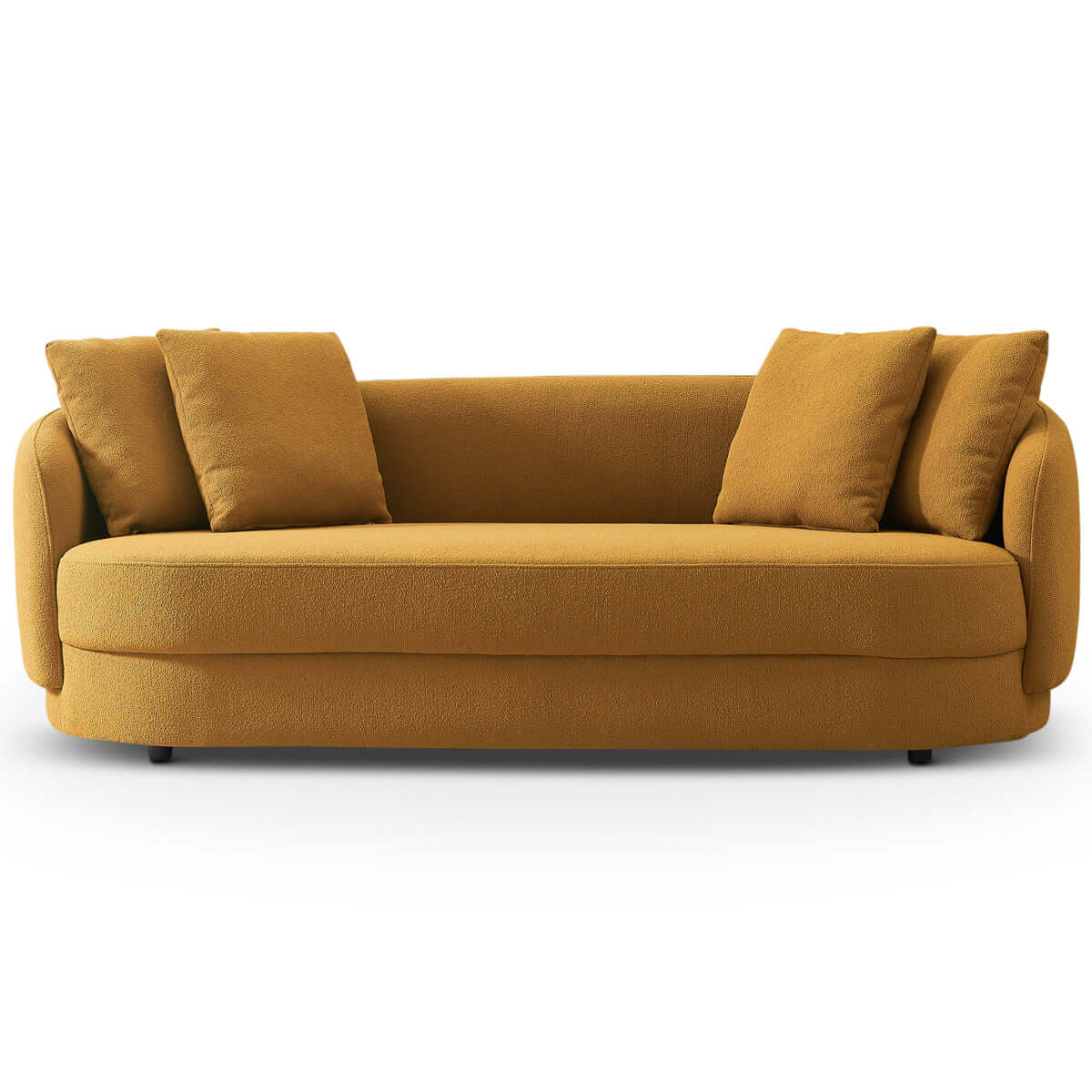 Dylan Modern French Boucle Sofa Dark Yellow French Boucle 3 Seat